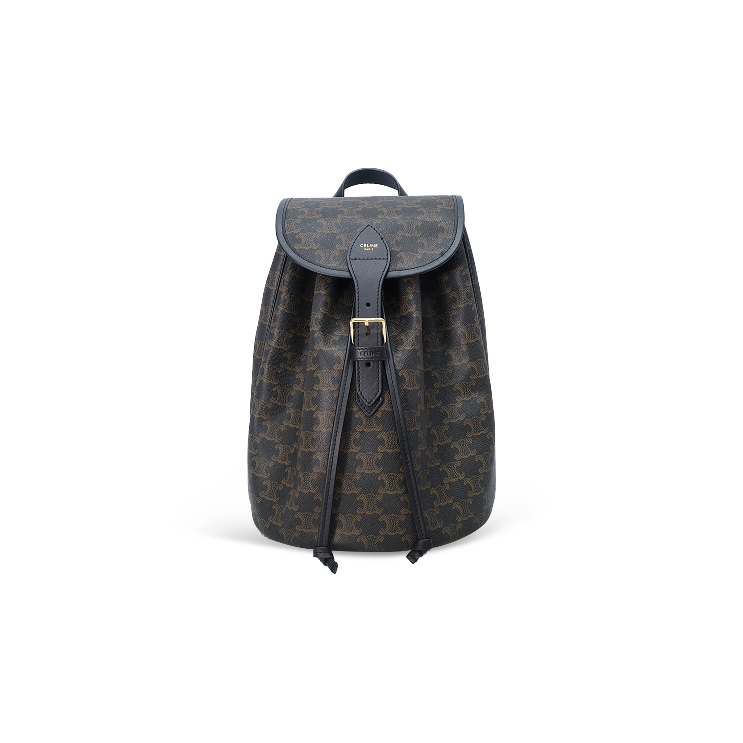 Ce**e backpack folco in triomphe canvas and calfskin 190723.03lu (30*23*16cm)